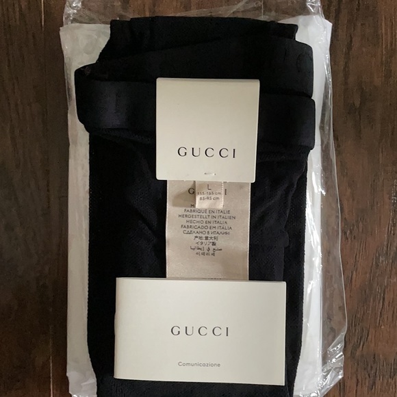 NWT Gucci Supremelis GG Logo Tights Size Large - Picture 3 of 3